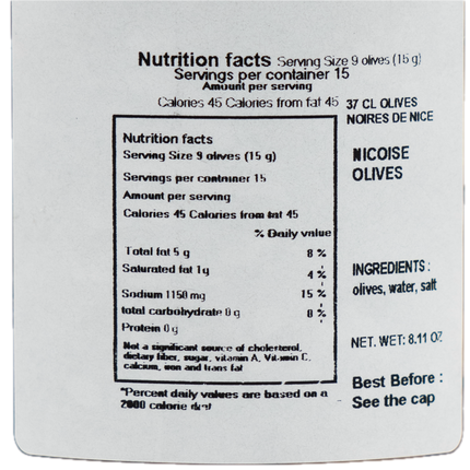 Barral Authentic Niçoise Olives 8.11oz / 230g
