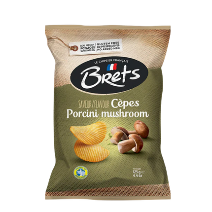 Brets Cèpes Mushroom Crisps Potato Chips 4.4oz / 125g