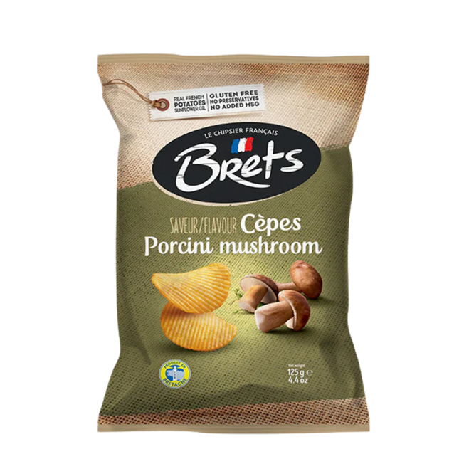 Brets Cèpes Mushroom Crisps Potato Chips 4.4oz / 125g