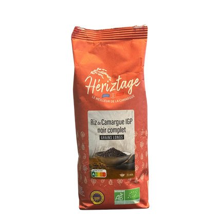 Heriztage Long Whole-grain Black Rice from Camargue 17.6oz / 500g