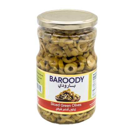 Baroody Sliced Green Olives 22.9oz / 650g
