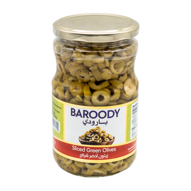 Baroody Sliced Green Olives 22.9oz / 650g