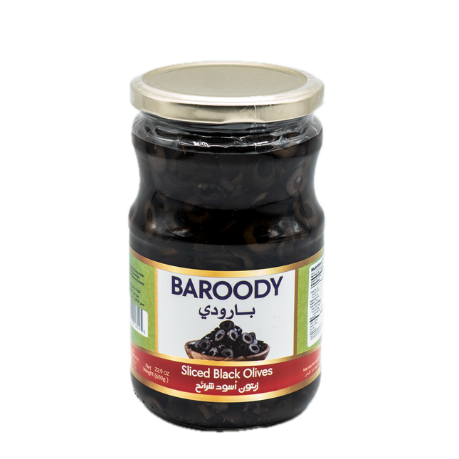 Baroody Sliced Black Olives 22.9oz / 650g