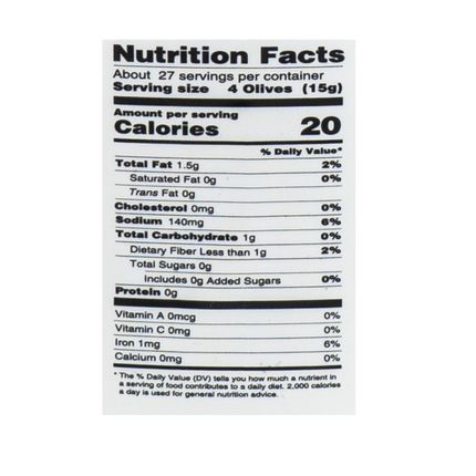 Baroody Sliced Black Olives 22.9oz / 650g
