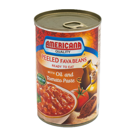 Americana Peeled Fava Beans with Oil & Tomato Paste 15.89oz / 450g