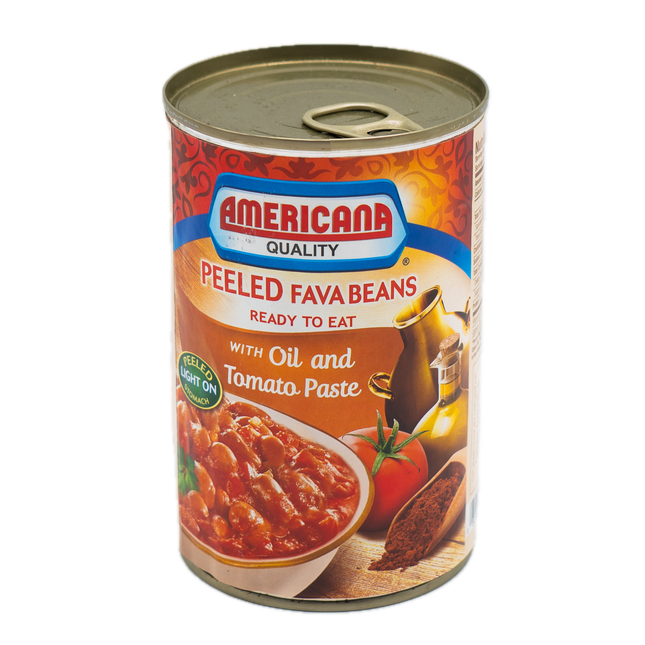 Americana Peeled Fava Beans with Oil & Tomato Paste 15.89oz / 450g