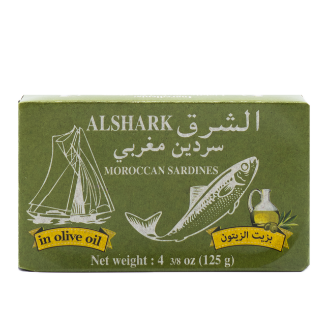 Alshark Moroccan Sardines in Olive Oil 4 3/8oz / 125g