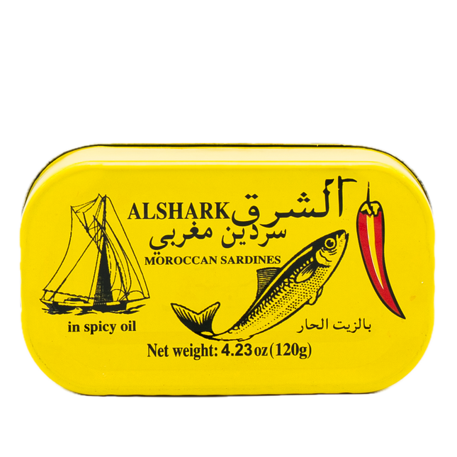 Alshark Moroccan Sardines in Spicy Oil 4.23oz / 120g
