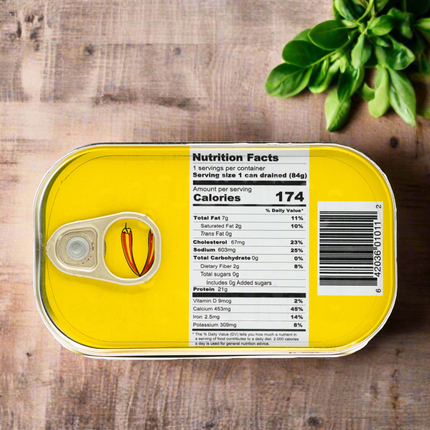 Alshark Moroccan Sardines in Spicy Oil 4.23oz / 120g