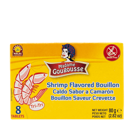 Madame Gougousse Shrimp Flavored Bouillon 10g (8 Count) 2.82oz / 80g