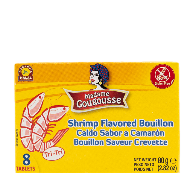 Madame Gougousse Shrimp Flavored Bouillon 10g (8 Count) 2.82oz / 80g