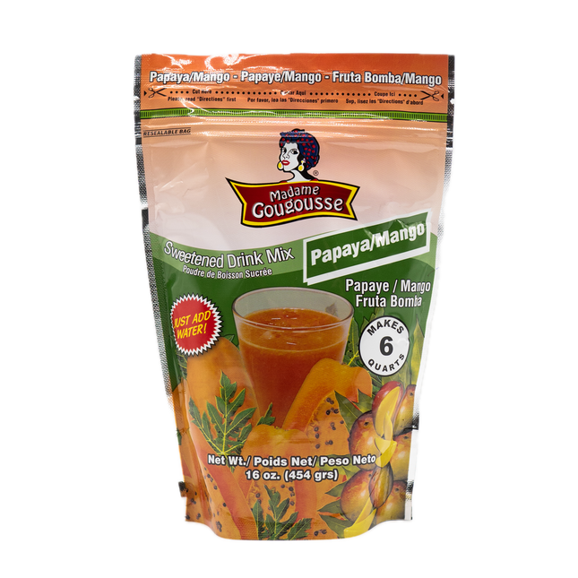 Madame Gougousse Papaya & Mango Powdered Drink Mix 16oz / 454g