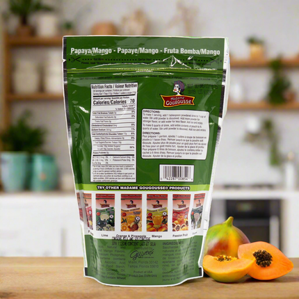 Madame Gougousse Papaya & Mango Powdered Drink Mix 16oz / 454g