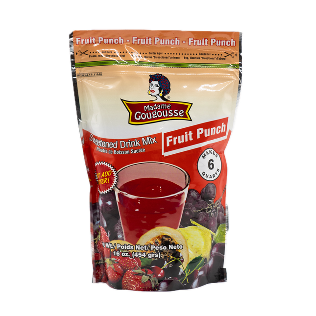 Madame Gougousse Fruit Punch Powdered Drink Mix 16oz / 454g