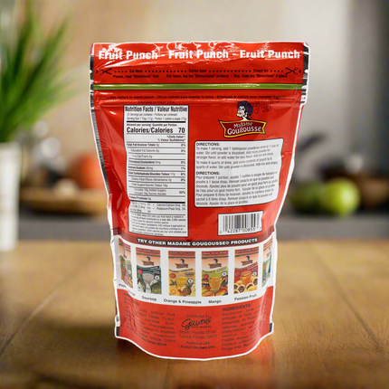 Madame Gougousse Fruit Punch Powdered Drink Mix 16oz / 454g