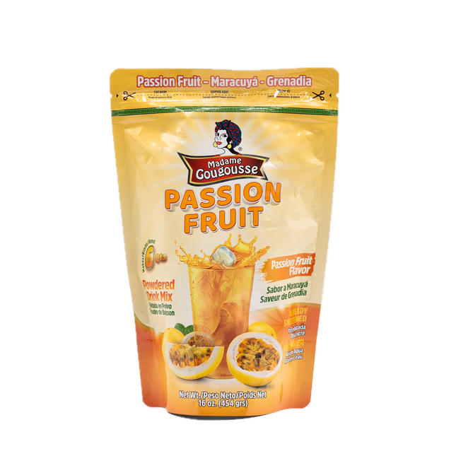 Madame Gougousse Passion Fruit Powdered Drink Mix 16oz / 454g