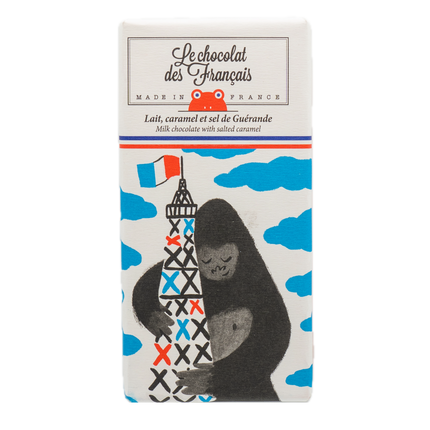 Le Chocolat des Français Milk Chocolate Bar with Salted Caramel (King Kong) 2.8oz / 80g