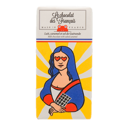 Le Chocolat des Français Milk Chocolate Bar with Salted Caramel (Joconde) 2.8oz / 80g
