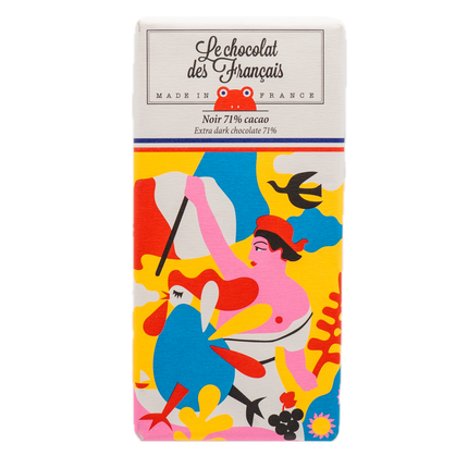 Le Chocolat des Français 71%  Extra Dark Chocolate Bar (Liberté) 2.8oz / 80g