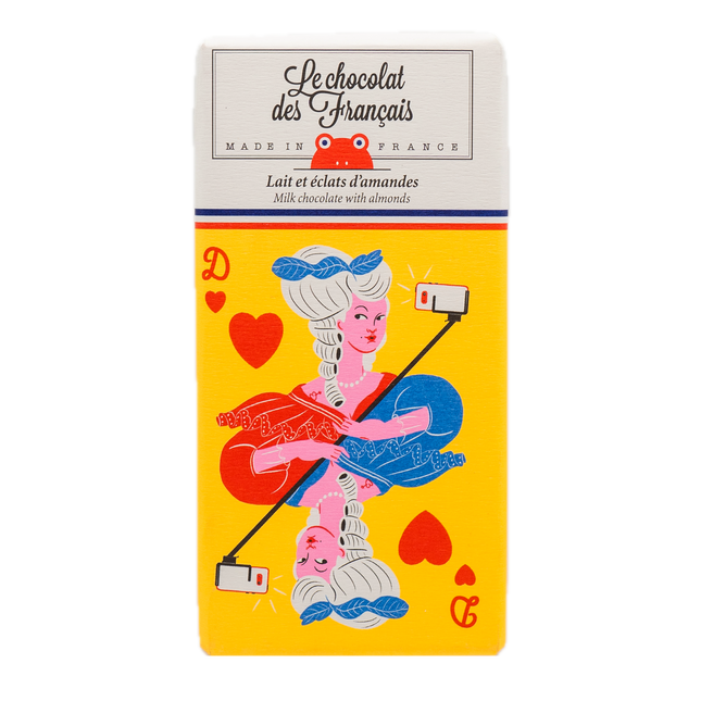 Le Chocolat des Français Milk Chocolate Bar with Almonds (Marie Antoinette) 2.8oz / 80g