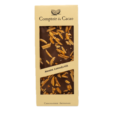 Comptoir du Cacao Milk Chocolate Bar with Caramelized Almonds 3.17oz / 90g