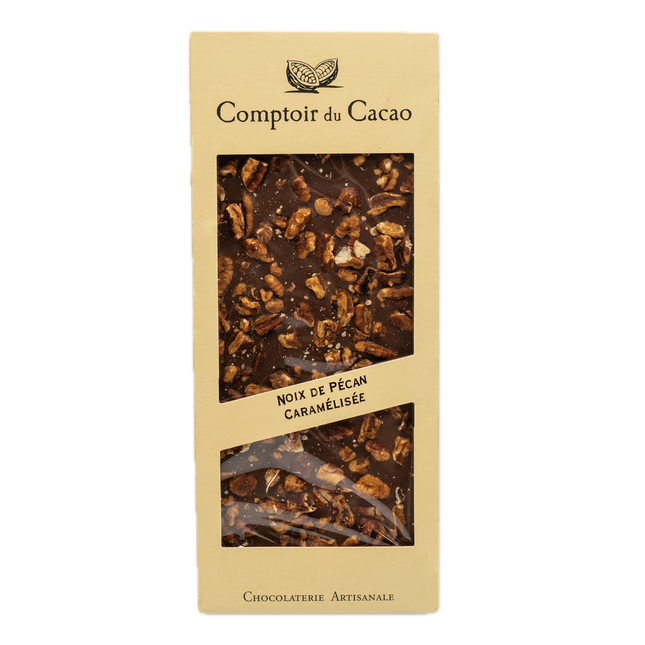 Comptoir du Cacao Milk Chocolate Bar with Caramelized Pecans 3.17oz / 90g