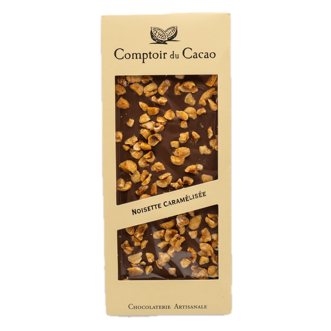Comptoir du Cacao Milk Chocolate Bar with Caramelized Hazelnuts 3.17oz / 90g