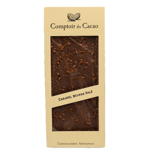 Comptoir du Cacao Milk Chocolate Bar with Salted Butter Caramel 3.17oz / 90g
