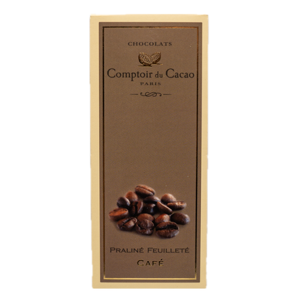 Comptoir du Cacao Praliné-filled 72% Dark Chocolate Bar Coffee (17%) 2.82oz / 80g