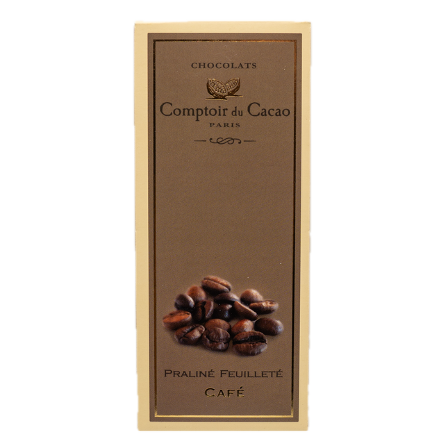 Comptoir du Cacao Praliné-filled 72% Dark Chocolate Bar Coffee (17%) 2.82oz / 80g