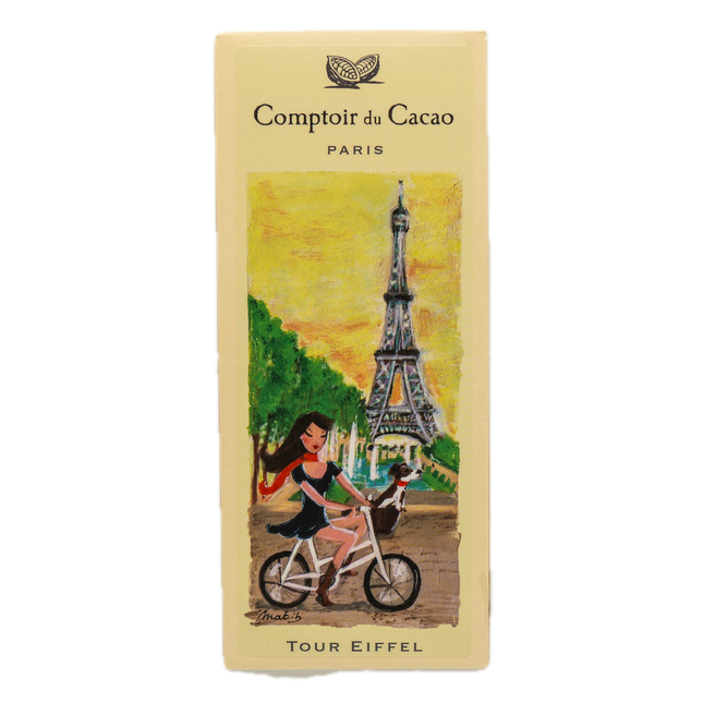 Comptoir du Cacao 72% Dark Chocolate Bar Tour Eiffel Bicycle 2.82oz / 80g