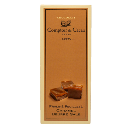Comptoir du Cacao Praliné-filled Milk Chocolate Bar Salted Butter Caramel (36%) 2.82oz / 80g