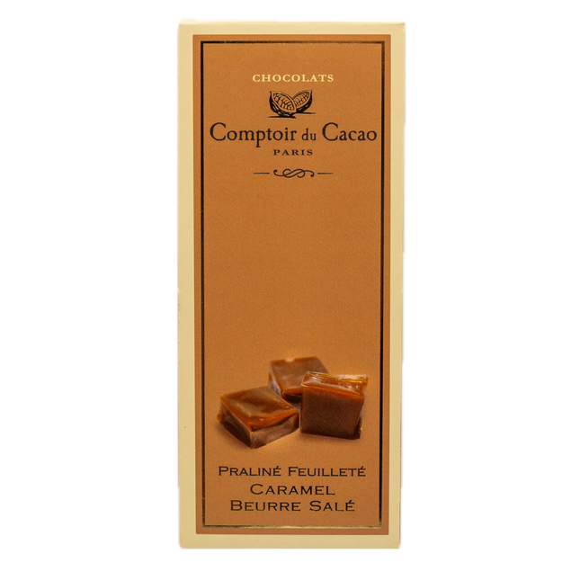 Comptoir du Cacao Praliné-filled Milk Chocolate Bar Salted Butter Caramel (36%) 2.82oz / 80g