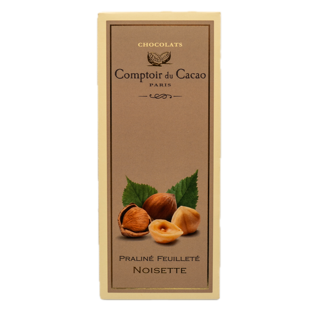 Comptoir du Cacao Praliné-filled 72% Dark Chocolate Bar Hazelnut (32%) 2.82oz / 80g