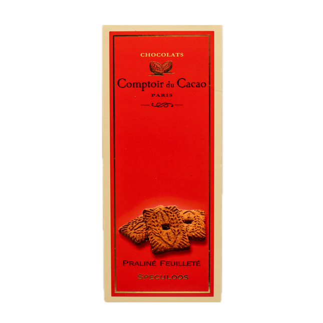 Comptoir du Cacao Praliné-filled 36% Milk Chocolate Bar Speculoos Cookie (40%) 2.82oz / 80g
