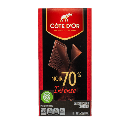 Côte d'Or 70% Dark Chocolate Confection Bar 3.52oz / 100g