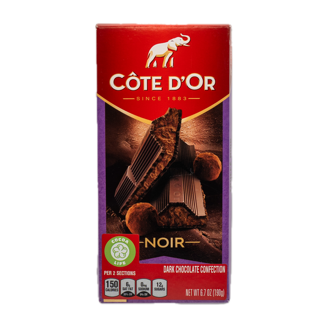 Côte d'Or Dark Chocolate Confection Bar with Cocoa Truffle Praliné Filling 6.7oz / 190g