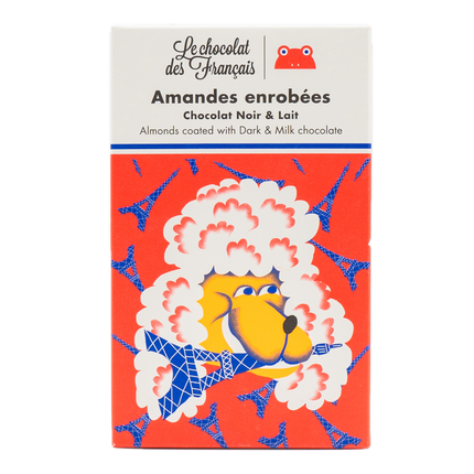 Le Chocolat des Français Almonds Coated with Dark and Milk Chocolate 4.4oz / 125g