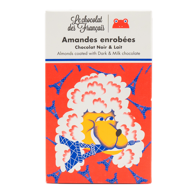 Le Chocolat des Français Almonds Coated with Dark and Milk Chocolate 4.4oz / 125g