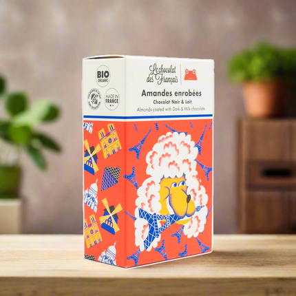 Le Chocolat des Français Almonds Coated with Dark and Milk Chocolate 4.4oz / 125g