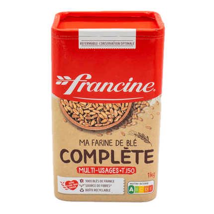 Francine Whole Wheat Flour Box T150 2.2lb / 1kg