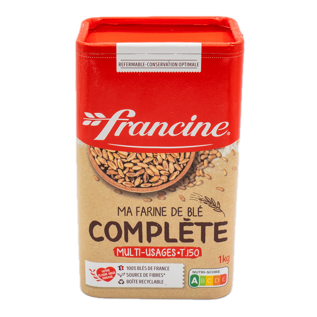 Francine Whole Wheat Flour Box T150 2.2lb / 1kg