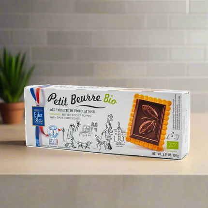 Filet Bleu Butter Biscuit Topped with Dark Chocolate (Petit Beurre) 5.3oz / 150g