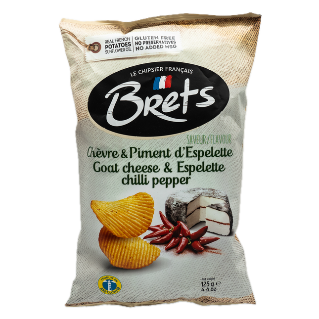 Brets Potato Chips Goat Cheese and Espelette Chili Pepper 4.4oz / 125g