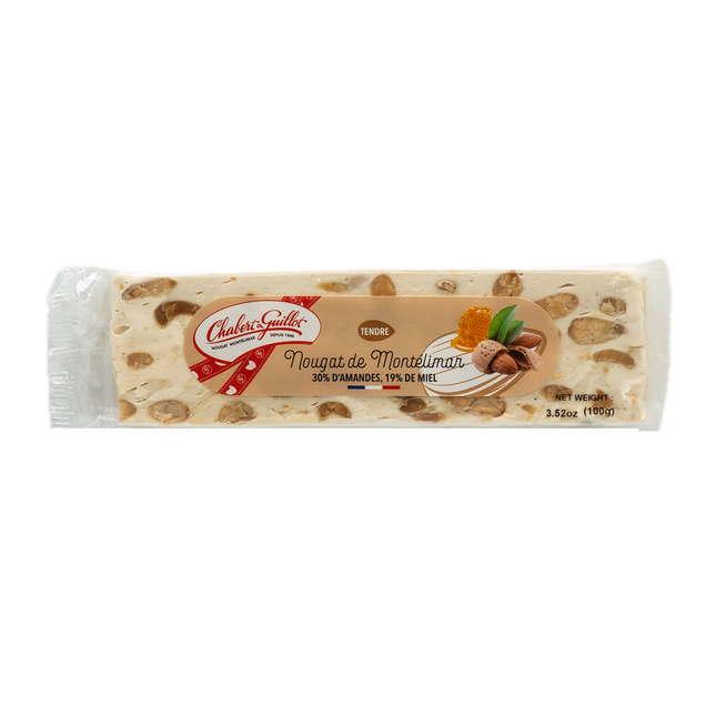 Chabert and Guillot Montelimar White Nougat Bar 3.52oz / 100g