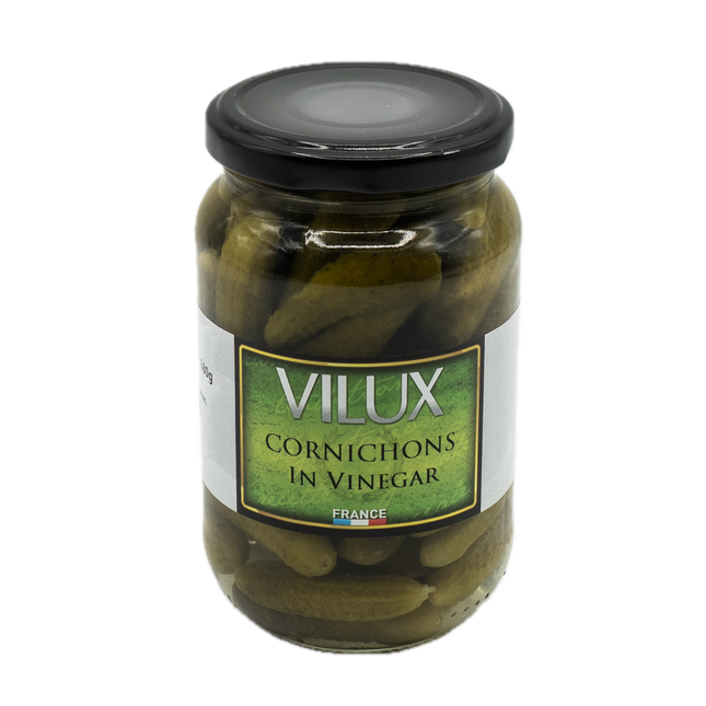 Vilux Gherkin Pickles in Vinegar (Cornichons) 6.3oz / 180g