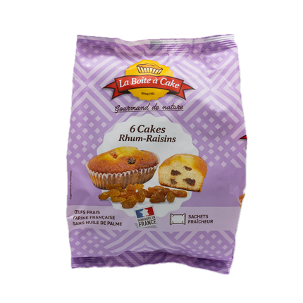 La Boite a Cake Filled Rum and Raisin Cake (6 Count) 7.4oz / 210g