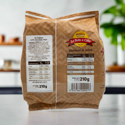 La Boite a Cake Chocolate Chips Cake (6 Count) 7.4oz / 210g