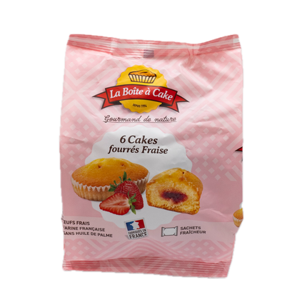 La Boite a Cake Filled Strawberry Cake (6 Count) 7.4oz / 210g