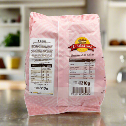 La Boite a Cake Filled Strawberry Cake (6 Count) 7.4oz / 210g